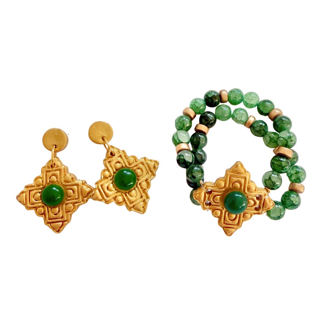 Ellie Dangles with Green Gem