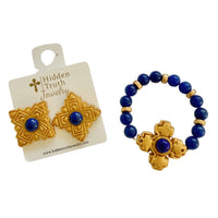 Lapis with Becky Cross Gem Bracelet