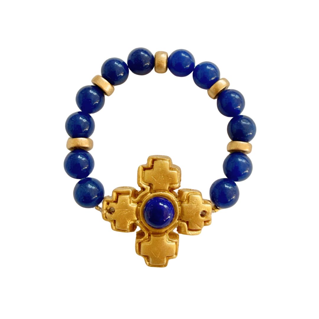 Lapis with Becky Cross Gem Bracelet