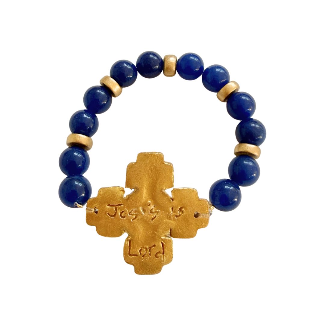 Lapis with Becky Cross Gem Bracelet