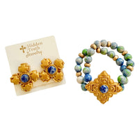 Becky Studs with Blue Jasper