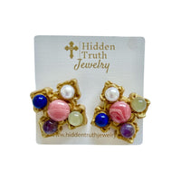 Esther Studs with Multi Gems