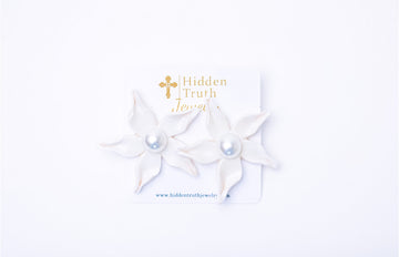 White Lily Studs