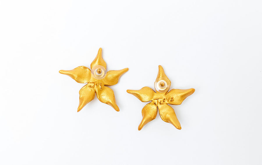 Stargazer Lily & Pearl Studs