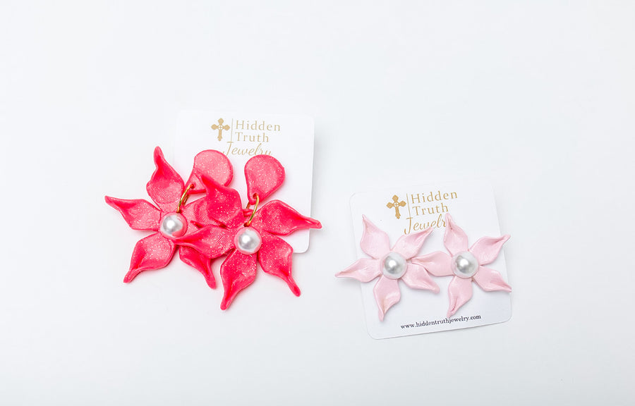 Light Pink Lily Studs