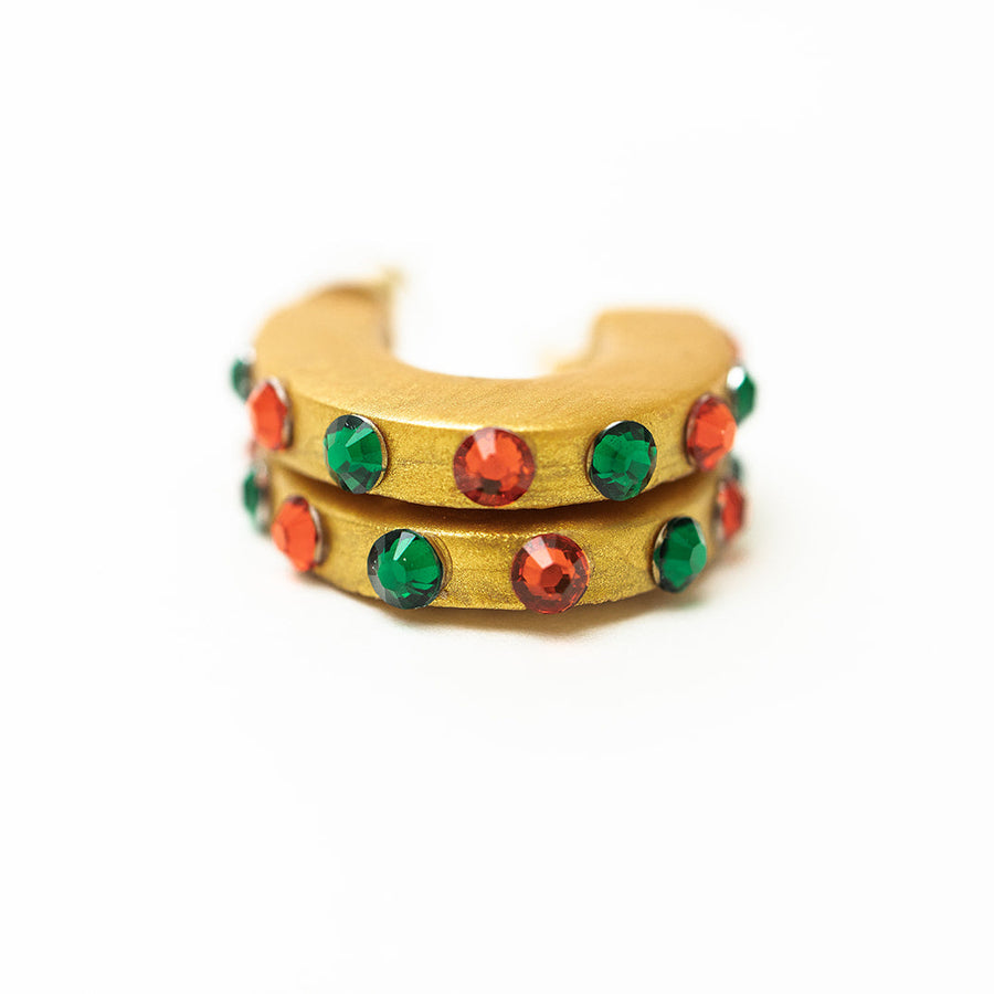 Red and Green Hoops Small