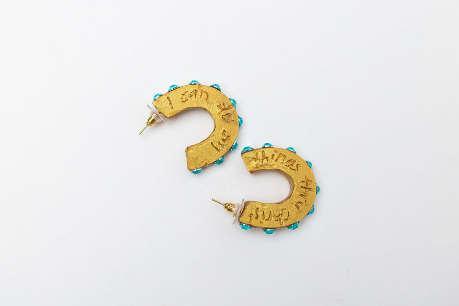 Small Turquoise Hoops