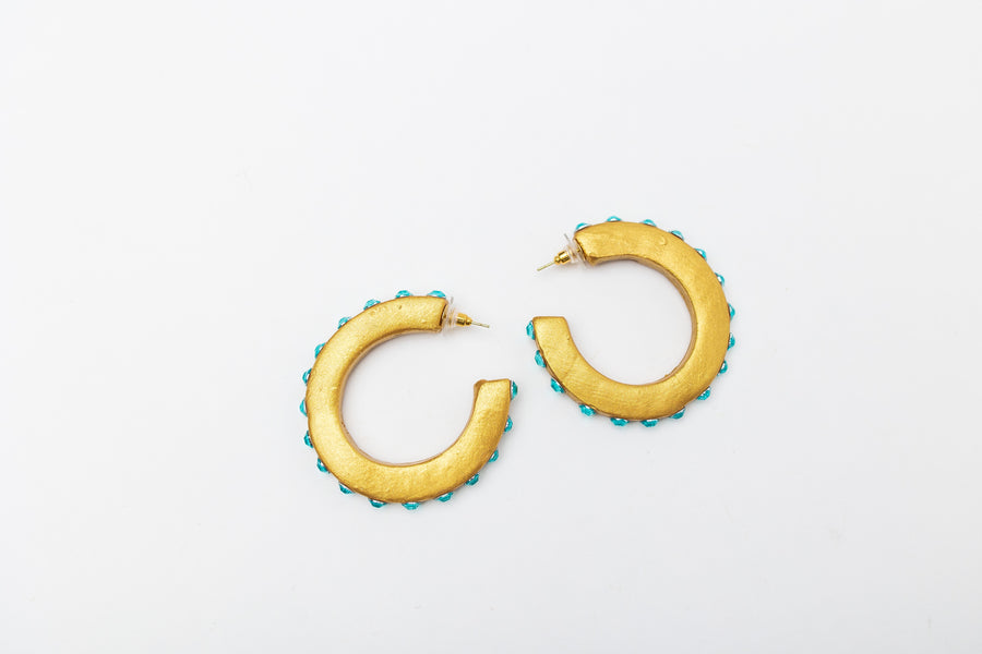 Turquoise Hoops