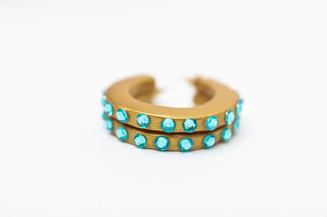 Turquoise Hoops