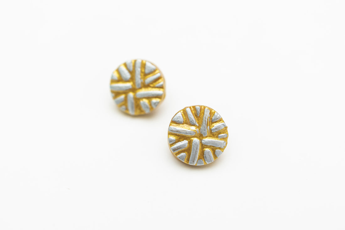 Silver & Gold Louise Studs