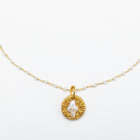 Opal Chain with Pearl Cross