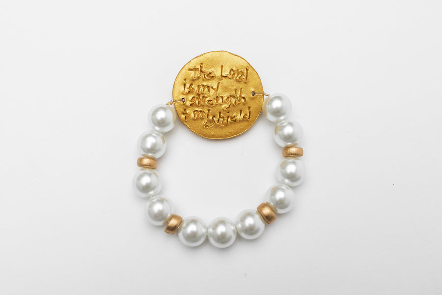 Pearls with Pearl Cross Bracelet