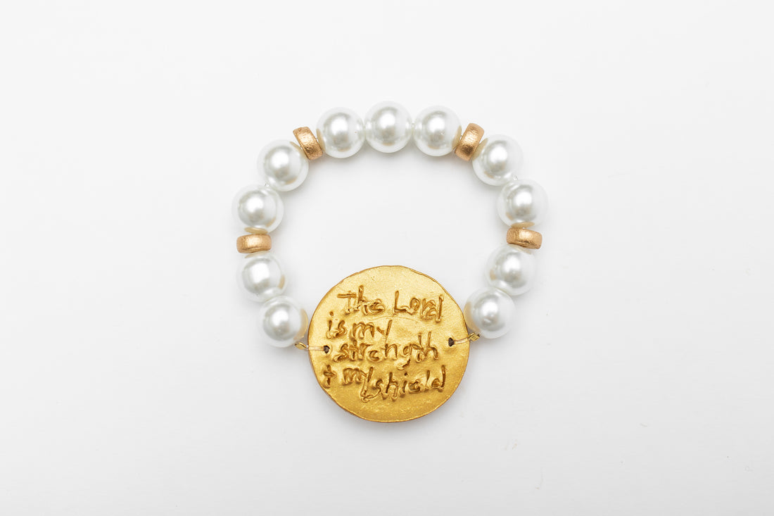Pearls with Pearl Cross Bracelet