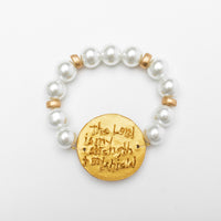 Pearls with Pearl Cross Bracelet
