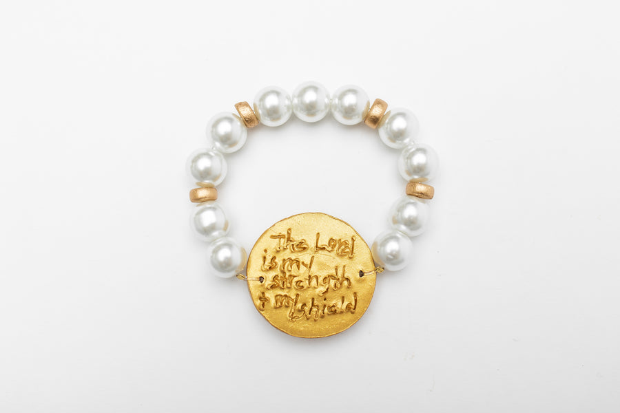 Pearls with Pearl Cross Bracelet