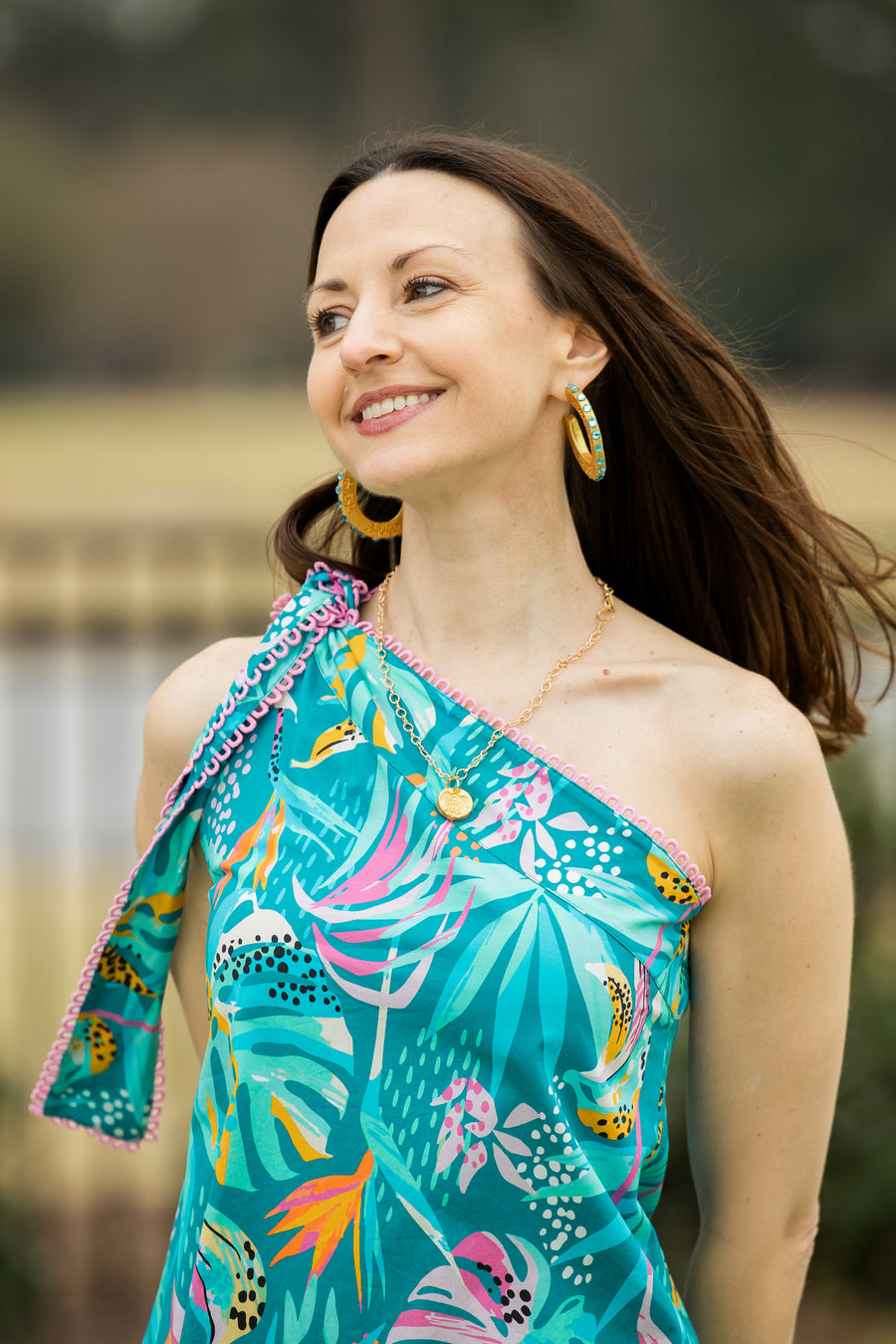 Turquoise Hoops