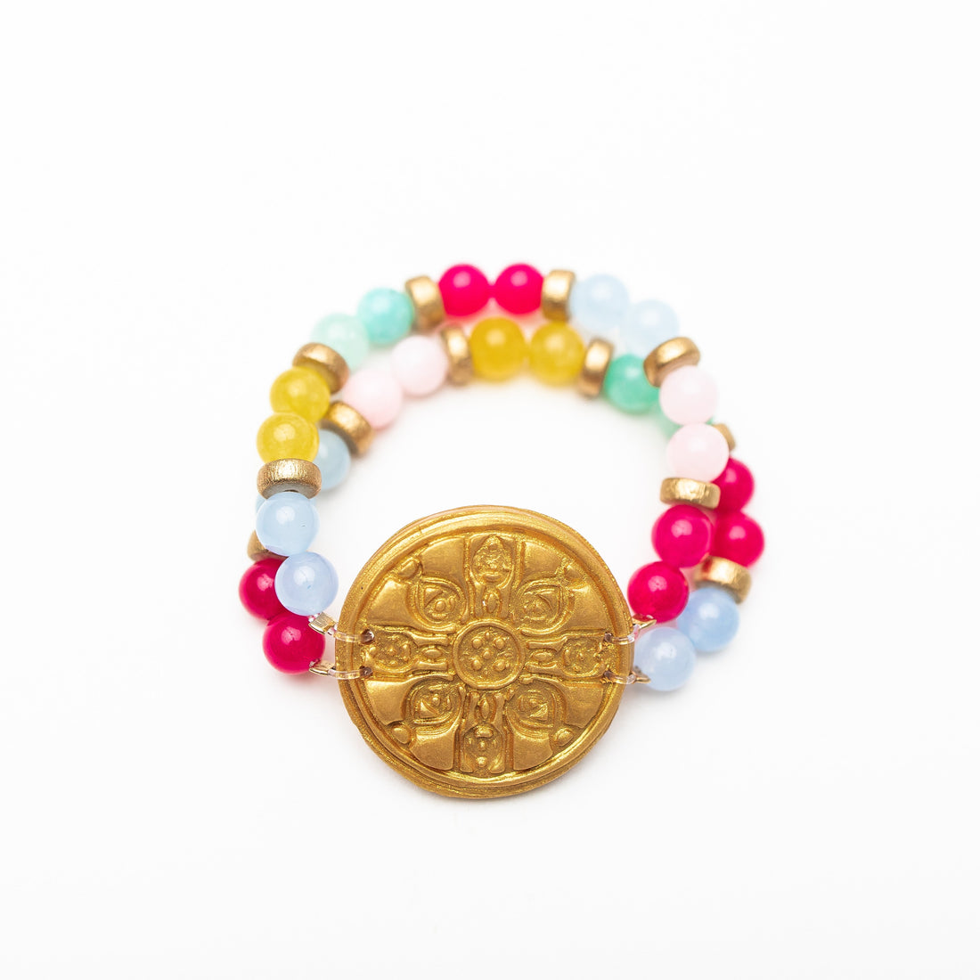 Double Strand Colorblock with Holly Cross – Hidden Truth Jewelry
