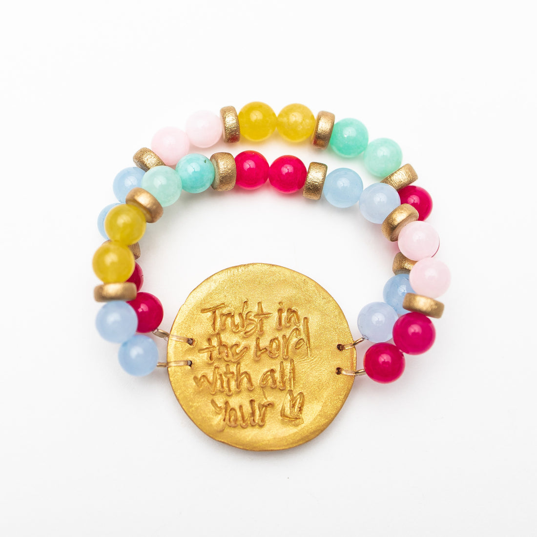 Double Strand Colorblock with Holly Cross – Hidden Truth Jewelry