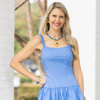 Blue and Green Jasper double strand with Ellie
