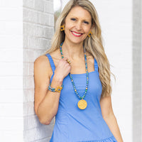 Blue and Green Jasper double strand with Ellie