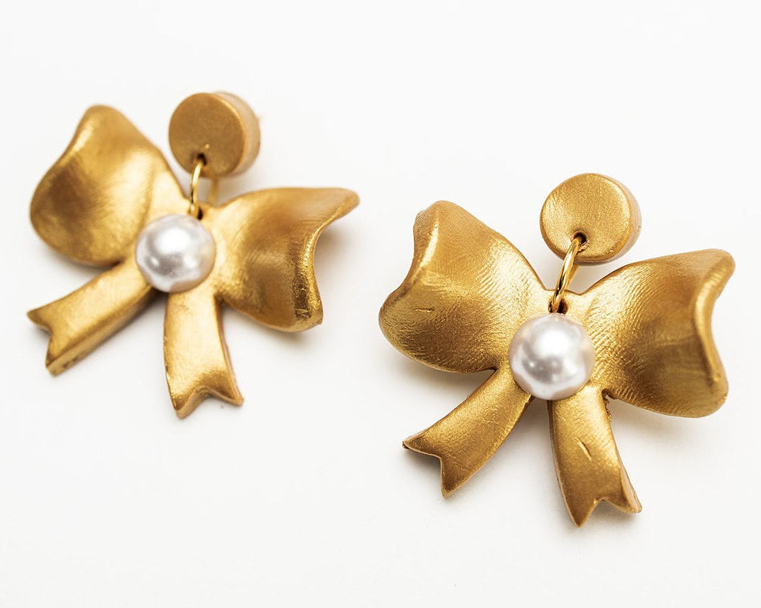 Bow Pearl Dangles