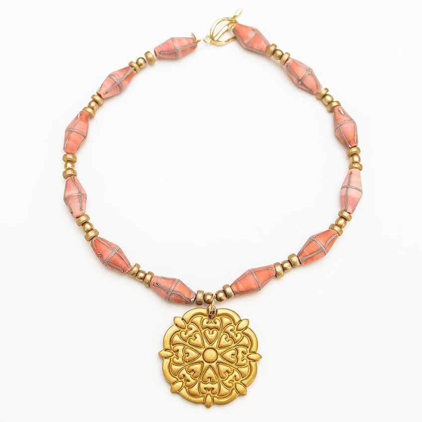 18" Pink Cross Glass with Ruth Cross