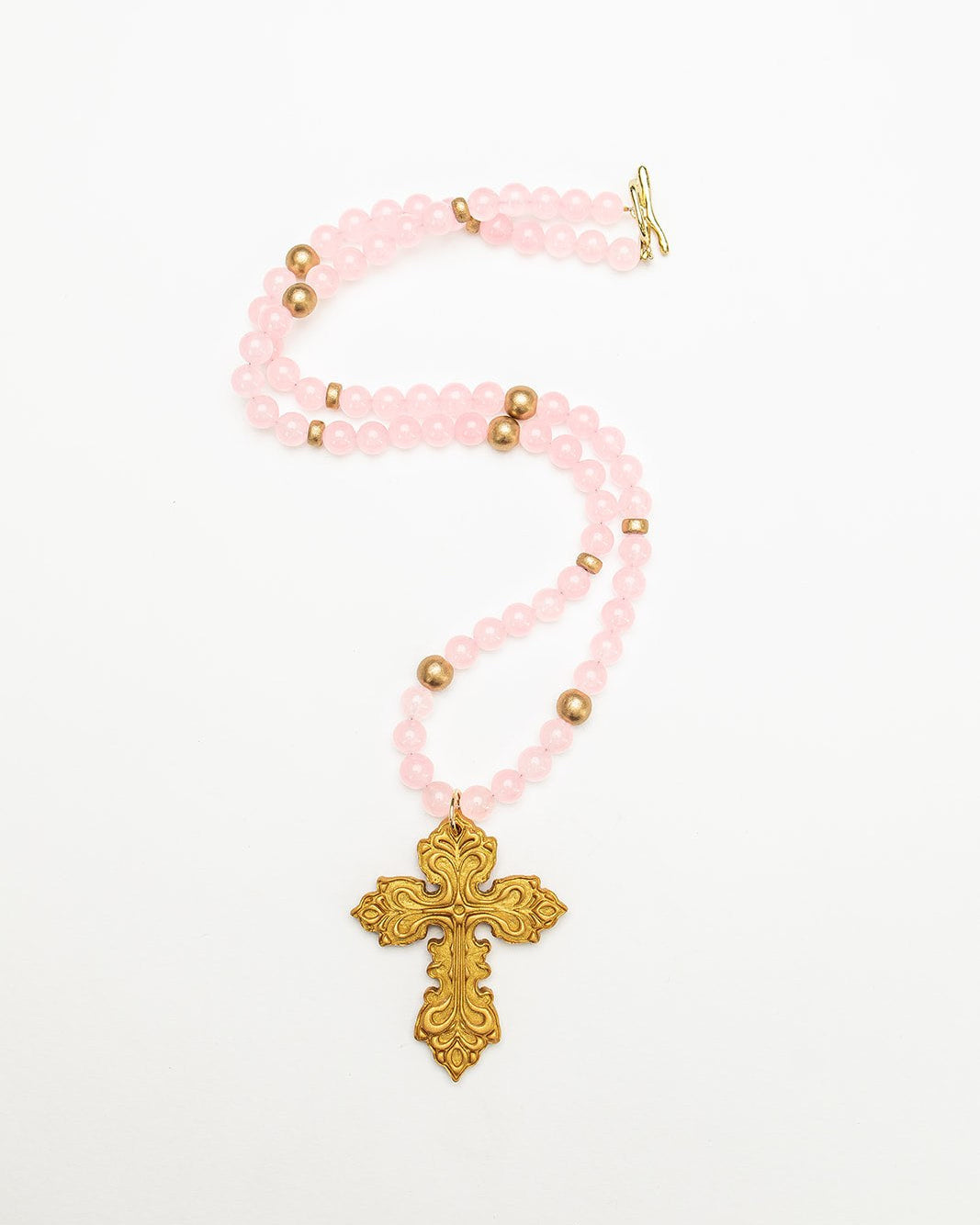 34" Light Pink Jade with Miriam Cross