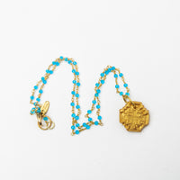 Turquoise Chain with Jerusalem Cross