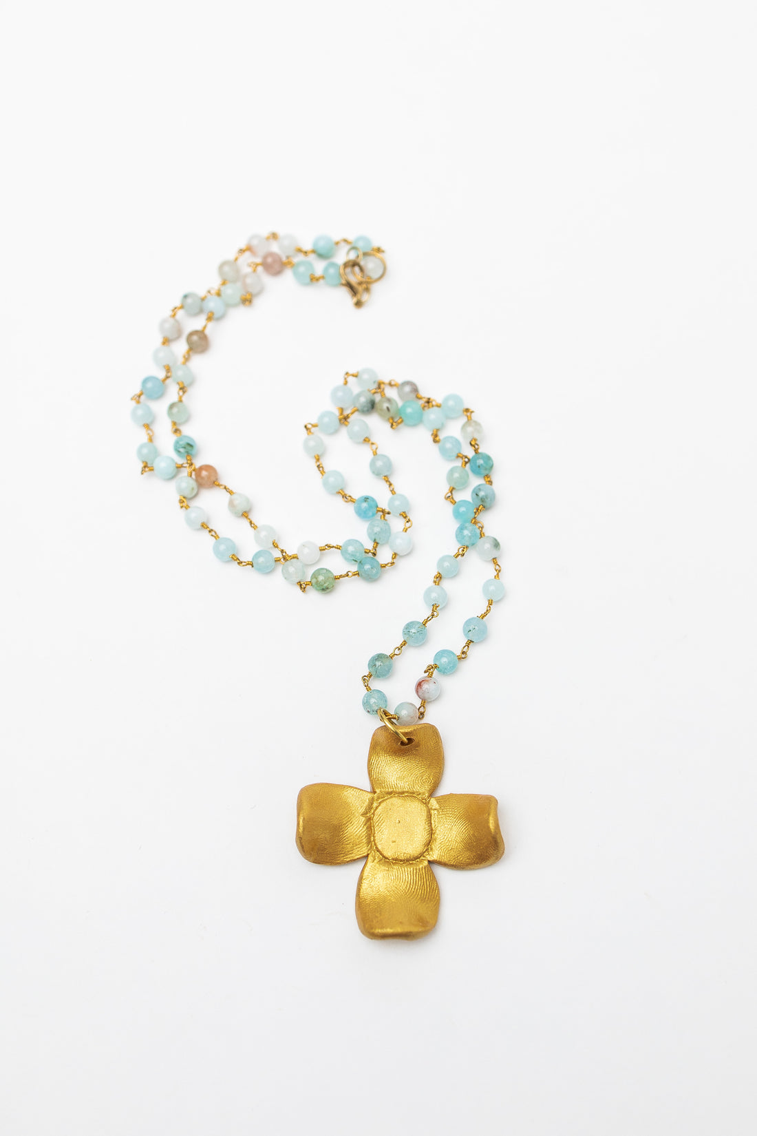 Amazonite Chain with Dogwood Blossom