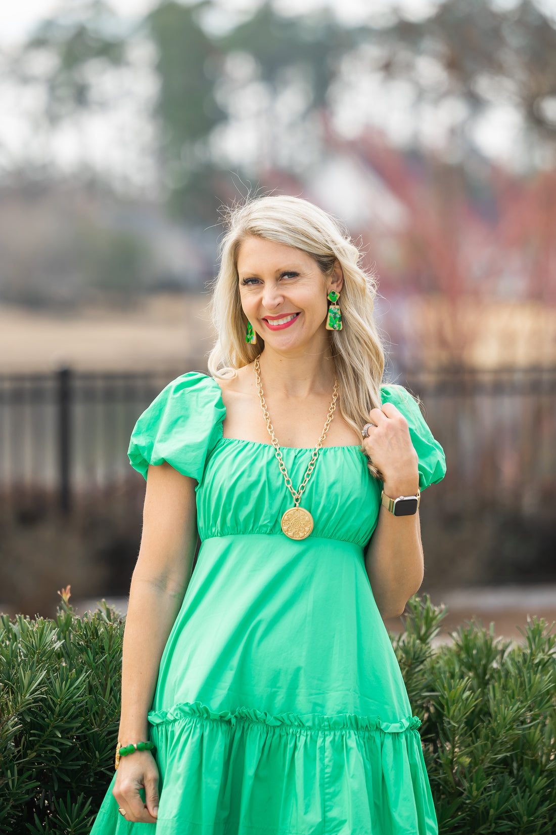 Green Multi Confetti Dangles