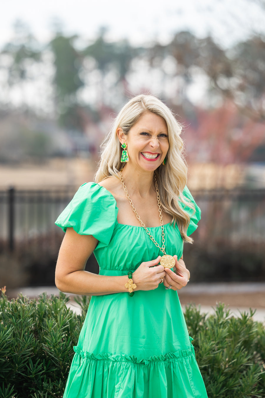 Green Multi Confetti Dangles