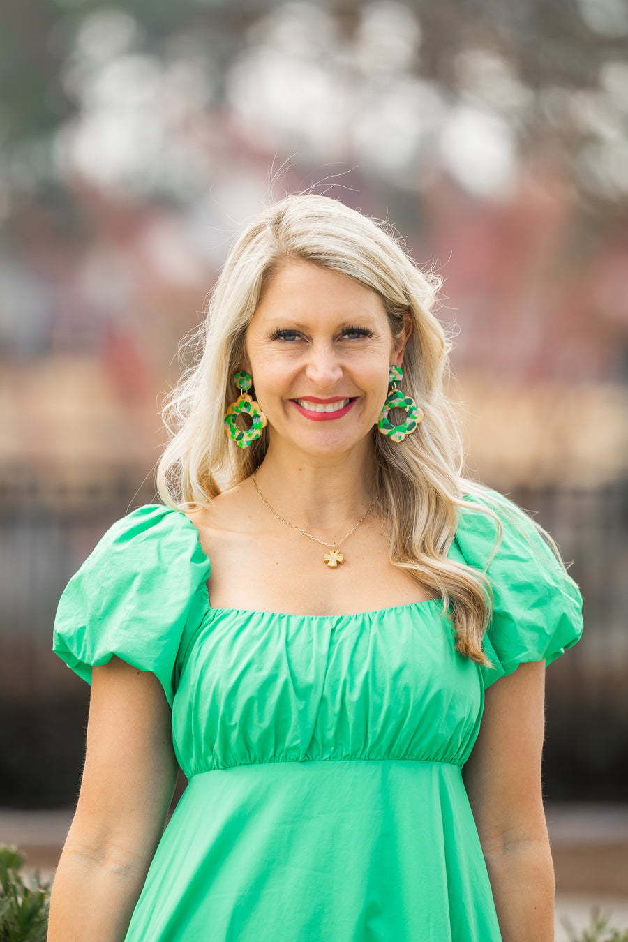 Green Multi Confetti Dangles