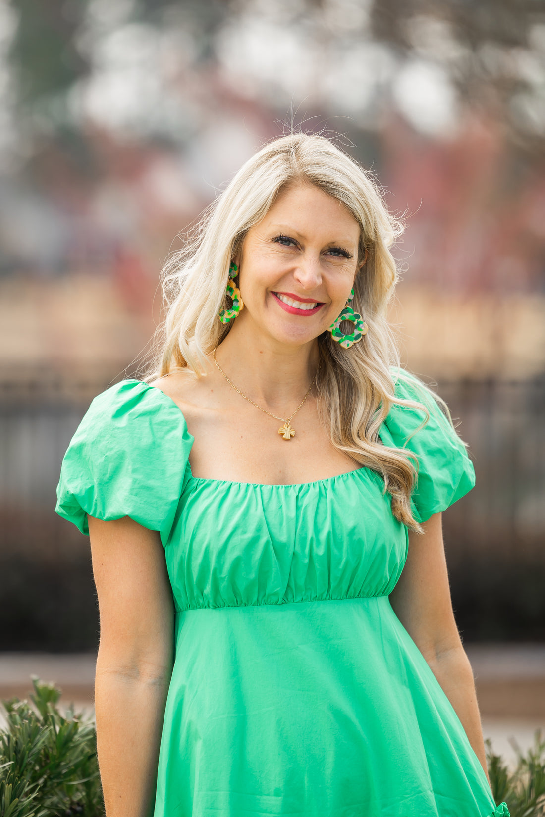 Green Multi Confetti Dangles