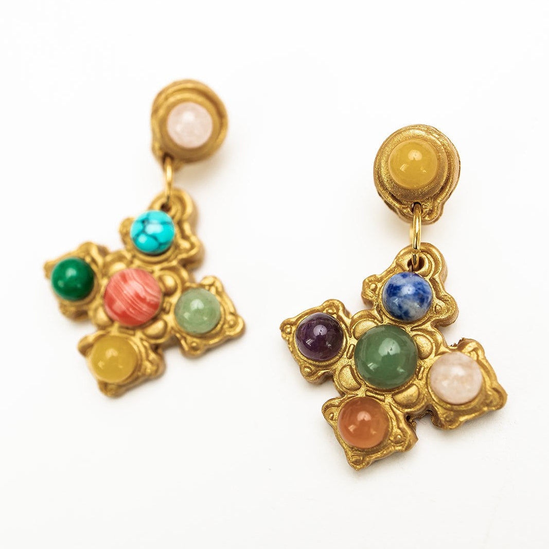 Esther Gem Double Dangles