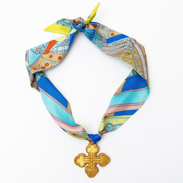 Multicolored Scarf with Megan Cross