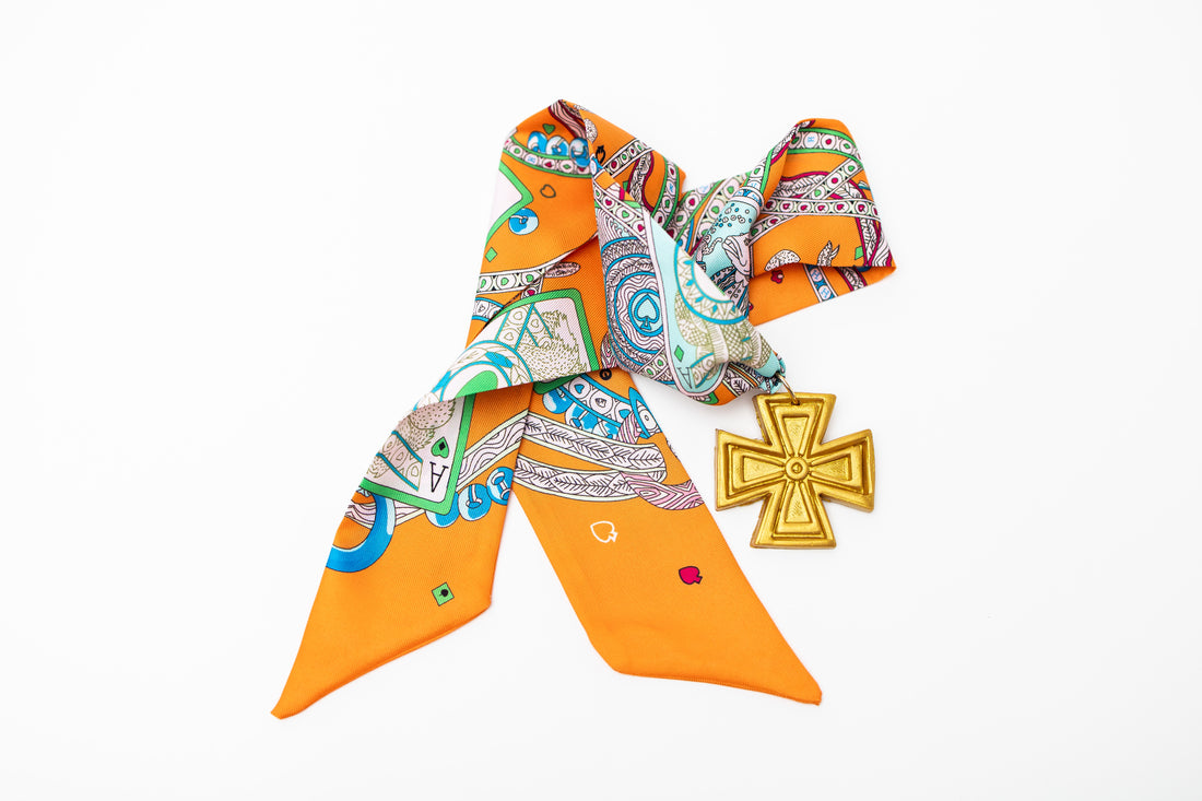 Orange Scarf with Anna Cross
