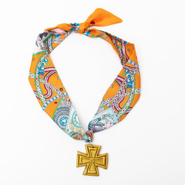 Orange Scarf with Anna Cross