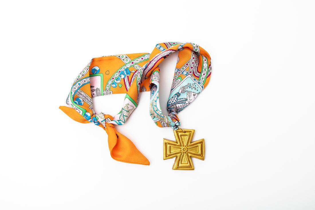 Orange Scarf with Anna Cross