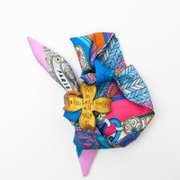 Multicolored Scarf with Dogwood