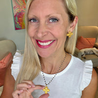 Blue Chain with Elaina Cross