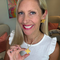 Clear Quartz Chain with Kait Cross