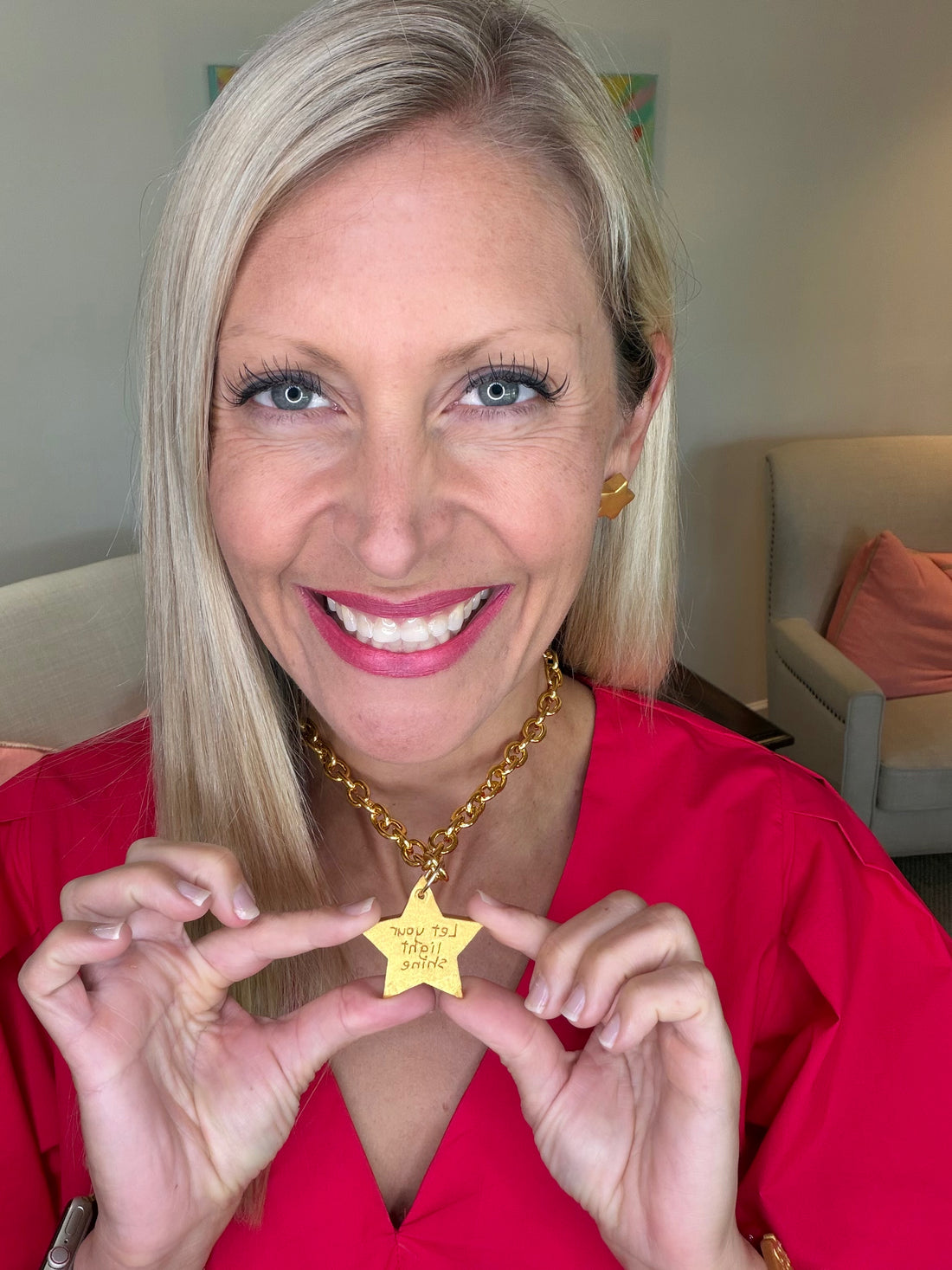Gold Chain Star Medallion