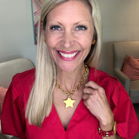 Gold Chain Star Medallion