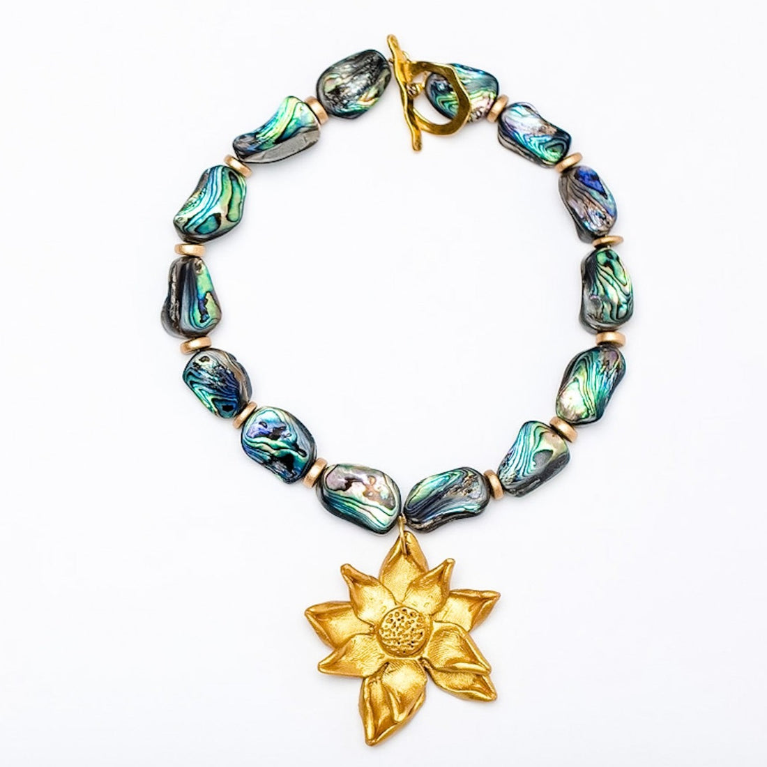 Abalone Shell with Double Stargazer Lily