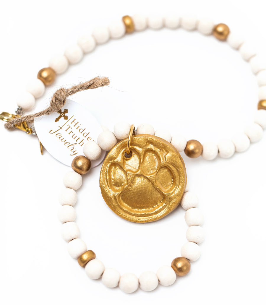 Wooden Small Tiger Paw Necklace (2 Colors)