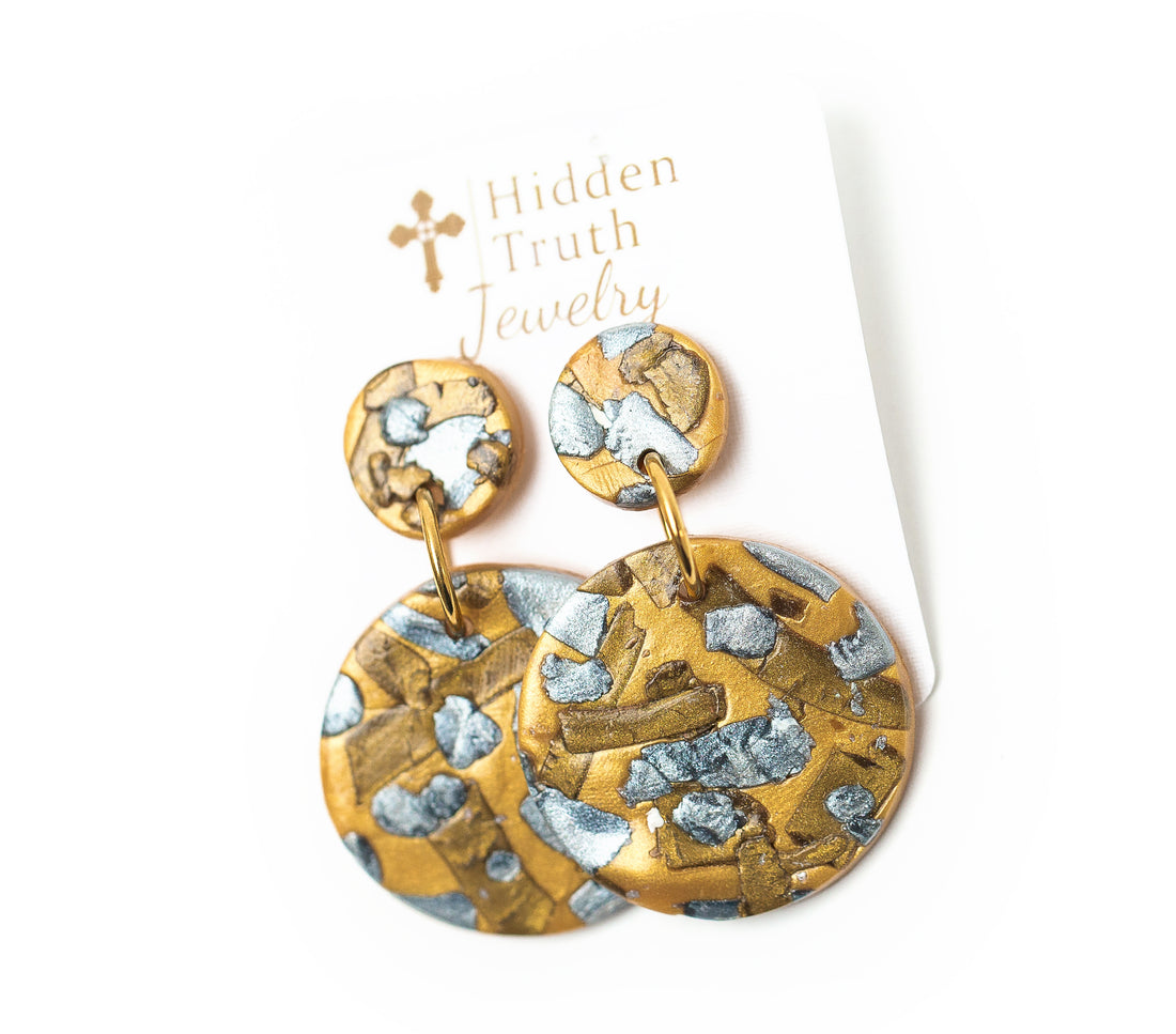Gold, Silver & Bronze Double Dangles