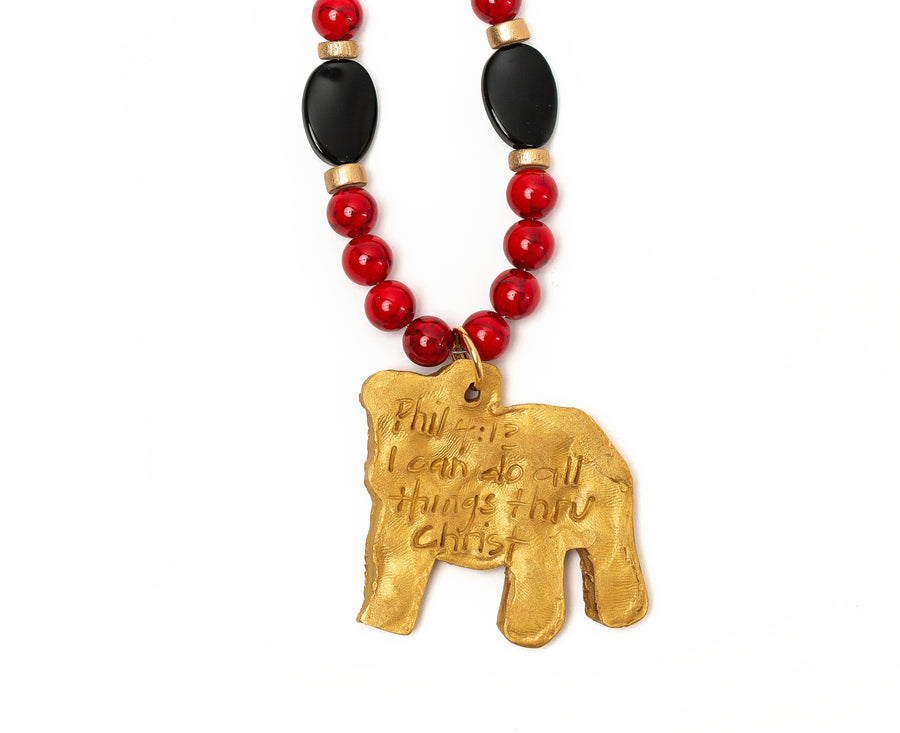 Red Jade and Black Onyx with Georgia Bulldog