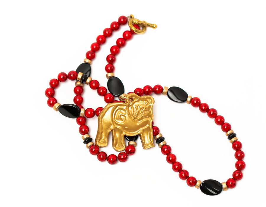 Red Jade and Black Onyx with Georgia Bulldog