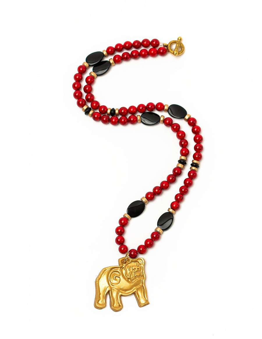 Red Jade and Black Onyx with Georgia Bulldog
