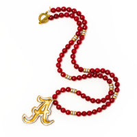 Crimson Jade with Silver & Gold A Necklace
